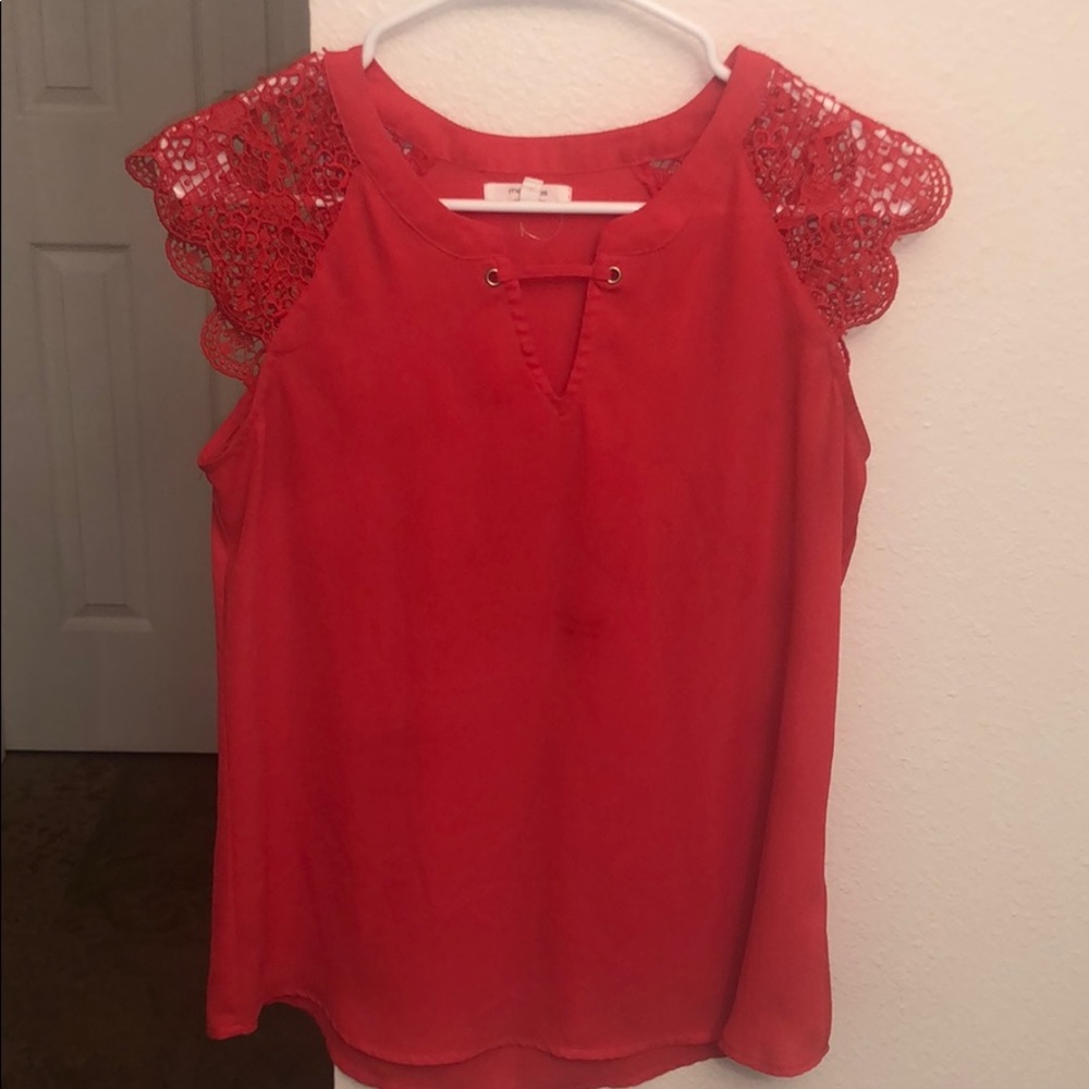 Red dress shirt